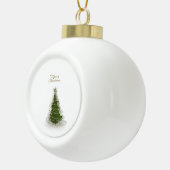 Modern Green Spiral Christmas Tree ,round ornament (Rechts)