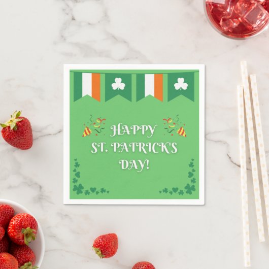 Modern Green St. Patrick's Day Serviette (Beispiel)