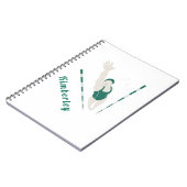 Modern Green Swimmer Illustration Schwimmthema Notizblock (Linke Seite)