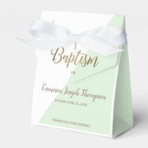 Modern Green Taufe Baby Boy Vielen Dank Gold Cross Geschenkschachtel