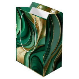 Modern Green und Gold- Mittlere Geschenktüte