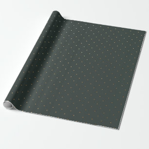 Modern Green und Imitats Gold Polka Dot Weihnachte Geschenkpapier