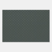 Modern Green und Imitats Gold Polka Dot Weihnachte Geschenkpapier Set (Vorderseite)