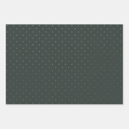 Modern Green und Imitats Gold Polka Dot Weihnachte Geschenkpapier Set
