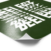 Modern Green Wall Art with Rotating Text - soccer Fotodruck (Ecke)