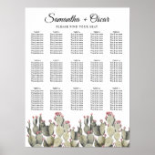 Modern Green Watercolor Cactus Poster (Vorne)