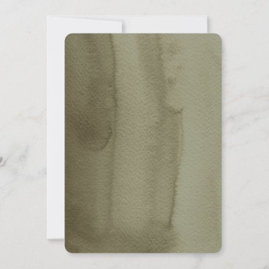 Modern Green Watercolor Cactus Save The Date (Rückseite)