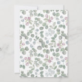 Modern Green Watercolor Eucalyptus Wedding Einladung (Rückseite)