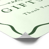 Modern Green Wavy Frame Cards and Gifts Poster (Ecke)