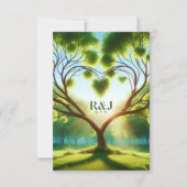 Modern Green Wedding Dankeschön Card Dankeskarte (Vorderseite)