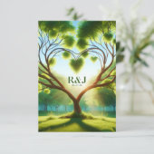 Modern Green Wedding Dankeschön Card Dankeskarte (Stehend Vorderseite)