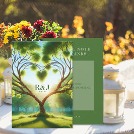 Modern Green Wedding Dankeschön Card Dankeskarte