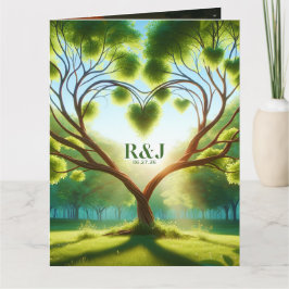 Modern Green Wedding Foto hinzufügen Dankeschön Ka Dankeskarte