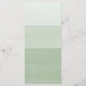 Modern Green Wedding Menükarte (Rückseite)