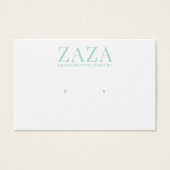 Modern Green White Earring Schmuckkarten (Vorderseite)