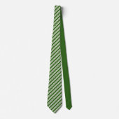 Modern green &white stripes groomsman wedding  krawatte (Vorderseite)