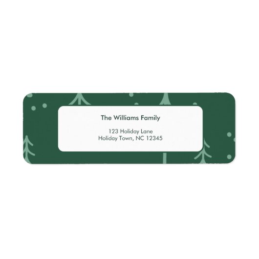 Modern Green Winter Tree Holiday Return (Vorne)