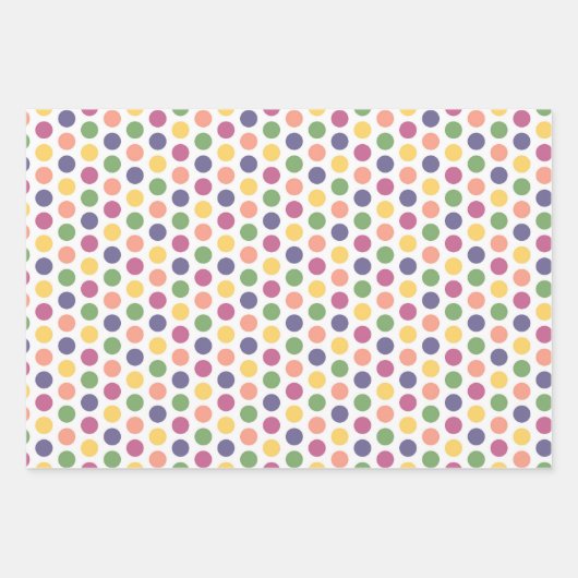 Modern Green, Yellow, Orange Stripes and Polka Dot Geschenkpapier Set (Vorderseite 3)