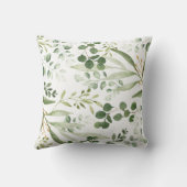 Modern Greenerie Woodland Birth Stats Boy Kinderzi Kissen (Rückseite)