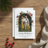 Modern Greenery Arch Frohe Weihnachten Foto