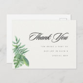 Modern Greenery Eucalyptus Vielen Dank Postkarte (Vorne/Hinten)