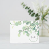 Modern Greenery Eucalyptus Wedding Vielen Dank Dankeskarte (Stehend Vorderseite)