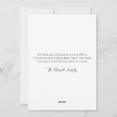 Modern Greenery Foto Feliz Navidad Weihnachten (Rückseite)