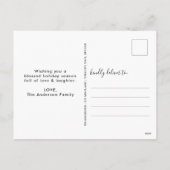 Modern Greenery Holly Pines Frohe Weihnachten Foto (Rückseite)