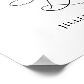 Modern Greenery Lemon Floral mimosa Bar Poster (Ecke)