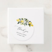 Modern Greenery Lemon Floral Wedding Vielen Dank Geschenkanhänger (Beispiel)