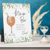 Modern Greenery Mimosa Brautparty Bar Sign Fotoplatte (Seite)