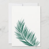 Modern greenery palm tree elegant graduation party einladung (Rückseite)