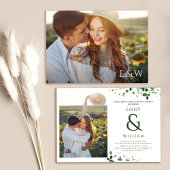 Modern Greenery Photos Couples Shower Einladung