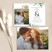 Modern Greenery Photos Couples Shower Einladung