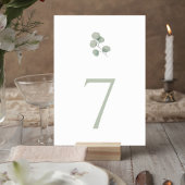 Modern Greenery Reception Table Sign Tischnummer