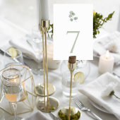 Modern Greenery Reception Table Sign Tischnummer
