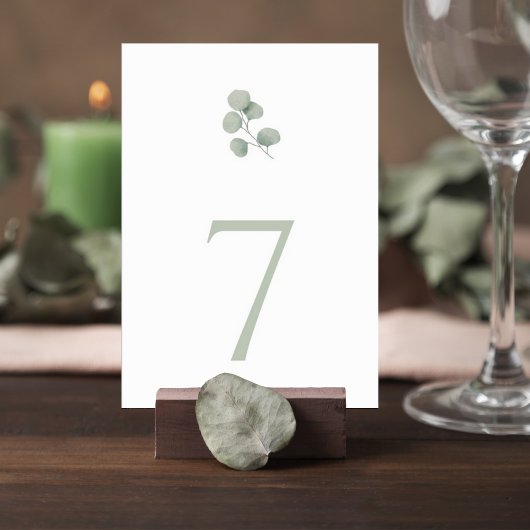 Modern Greenery Reception Table Sign Tischnummer