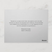  Modern Grey and White Photo Birth Announcement Postkarte (Rückseite)