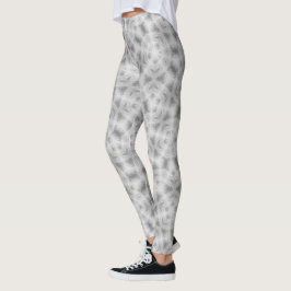 Modern Grey Kaleidoscopic Workout Fitness Leggings
