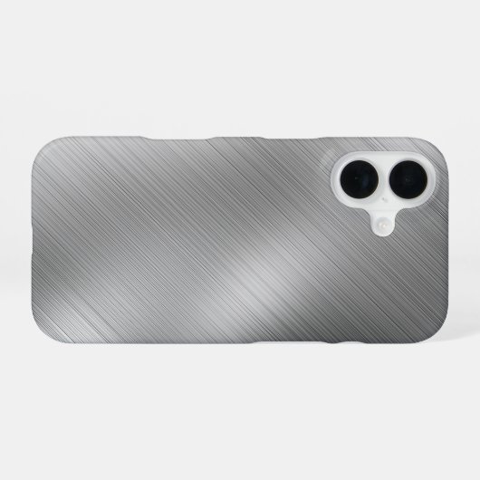 Modern Grey Texture Template iPhone 16 Hülle (Rückseite (Horizontal))