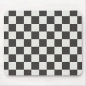 Modern Grid Charcoal & Cream Check Mousepad (Vorne)