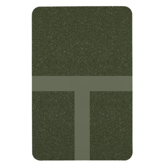 Modern Grid Moss Green Magnet - individuell anpass (Vertikal)