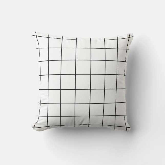 Modern Grid Pattern Kissen (Vorderseite)