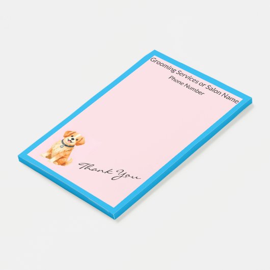 Modern Grooming Dog Personalized Collection Post-it Klebezettel (angewinkelt)