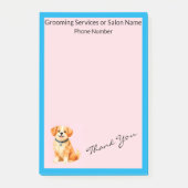 Modern Grooming Dog Personalized Collection Post-it Klebezettel (Vorderseite)