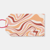 Modern Groovy Happy Holidays Weihnachten Geschenkanhänger (Rückseite Horizontal)