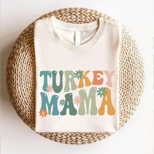 Modern Groovy Turkey Mama Erntedank T-Shirt