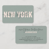 Modern grün-rosa-Haarstylistin Visitenkarte (Vorne/Hinten)