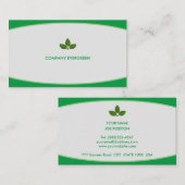 Modern Grün und Weiß Visitenkarte (Vorne/Hinten)