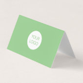 Modern grüne Berufliche Visitenkarten mit Logo (Vorderseite)